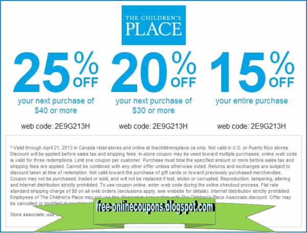 coupons place childrens